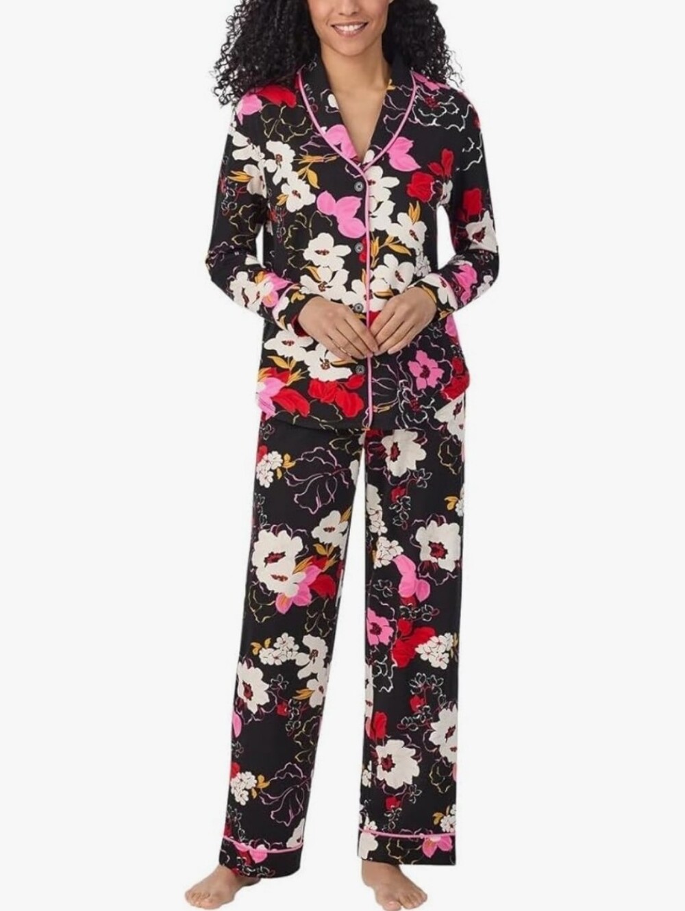 NWT Room Service Floral Shawl Collar Pajama Set (2pc)